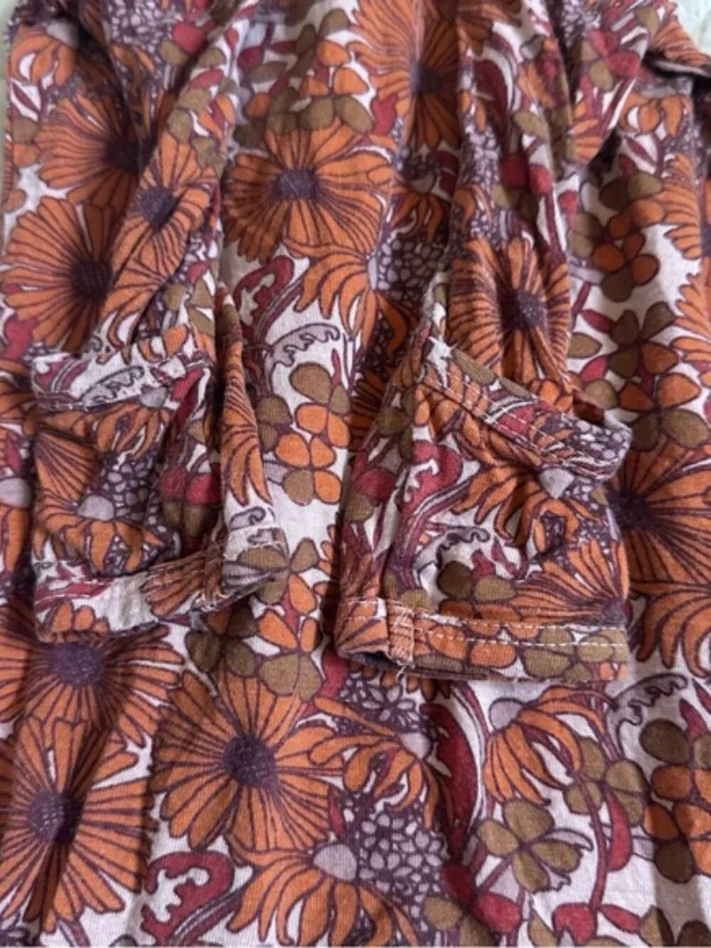 Kate Quinn | Marmalade Daisy Print Long Sleeve Zipper Footie | Size 0-3 Months